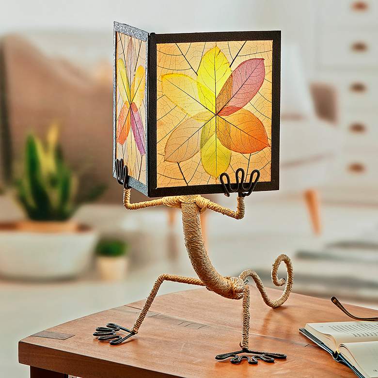 Image 1 Eangee Enlightened Gecko Multi-Colored Table Lamp