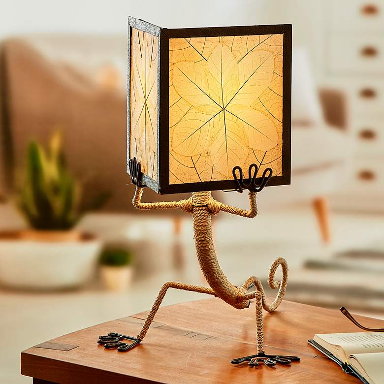 Image 1 Eangee Enlightened Gecko Natural Table Lamp