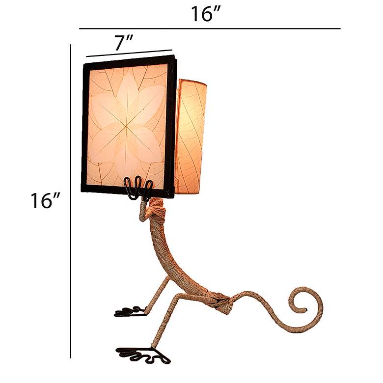 Image 4 Eangee Enlightened Gecko Natural Table Lamp more views