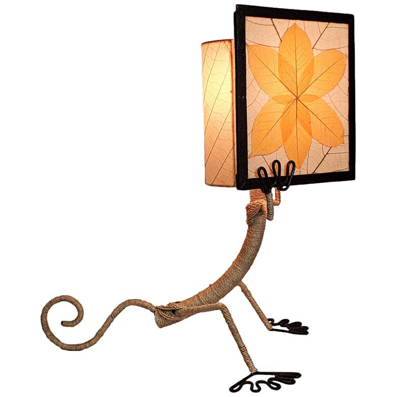 Image 1 Eangee Enlightened Gecko Orange Table Lamp