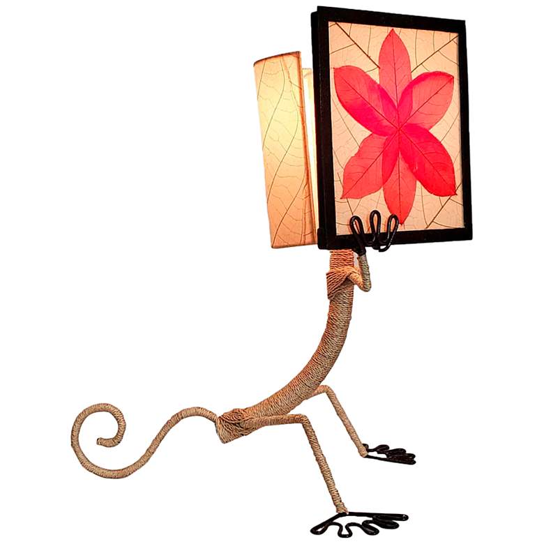 Image 1 Eangee Enlightened Gecko Red Table Lamp