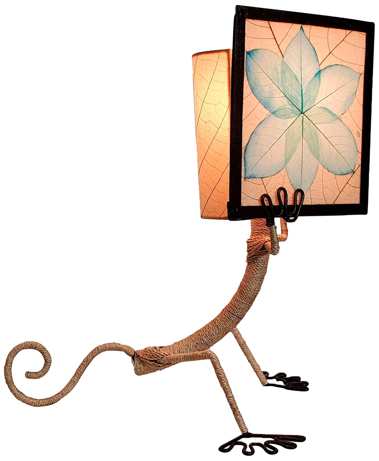 Image 2 Eangee Enlightened Gecko Sea Blue Table Lamp