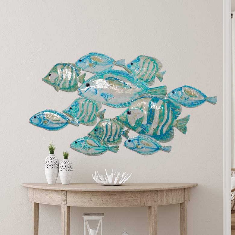 Image 1 Eangee Fish Rustic Wall Decor Giant Sea Blue