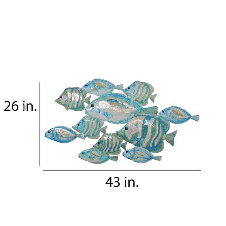 Image 4 Eangee Fish Rustic Wall Decor Giant Sea Blue more views