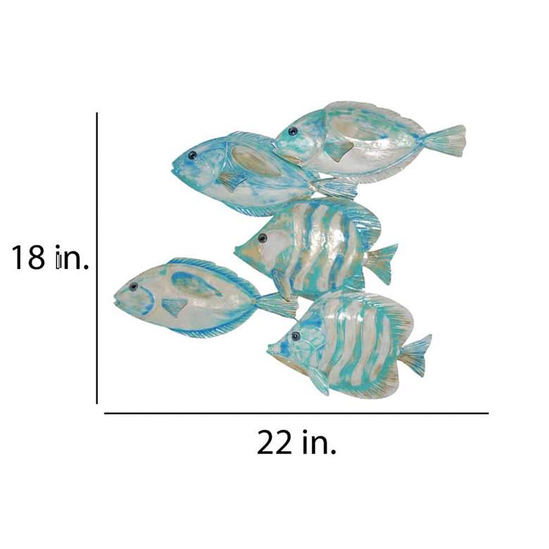Image 4 Eangee Fish Rustic Wall Decor Large Sea Blue more views