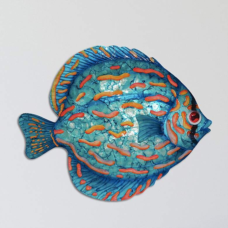 Image 1 Eangee Fish Wall Decor Blue Discus Large