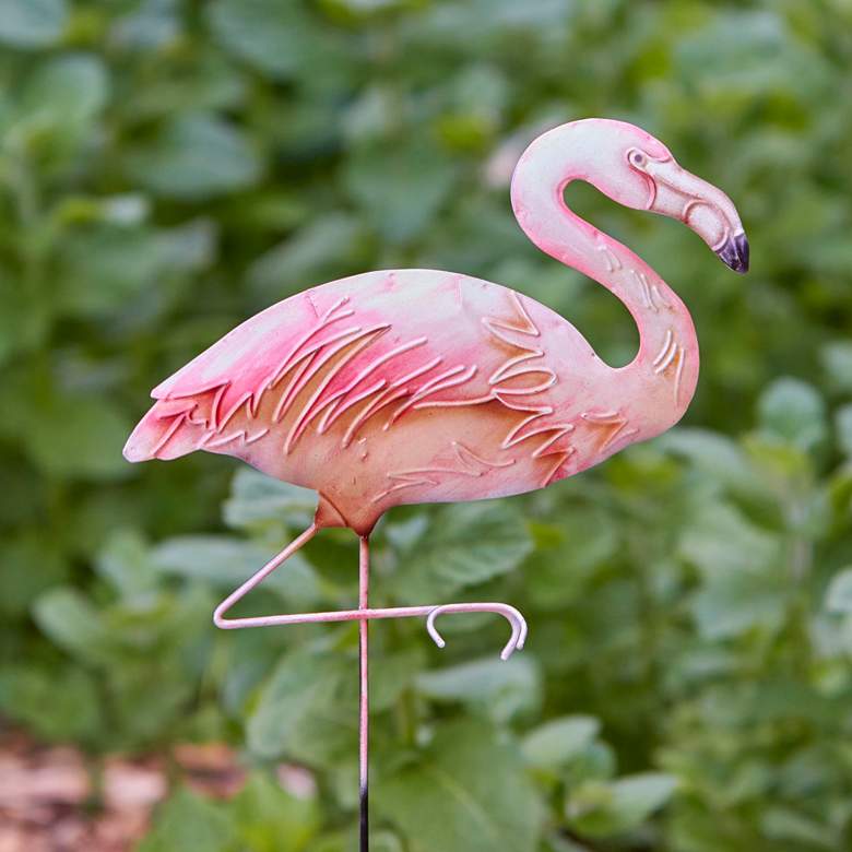 Image 3 Eangee Flamingo 24" High Decorative Garden Stake more views