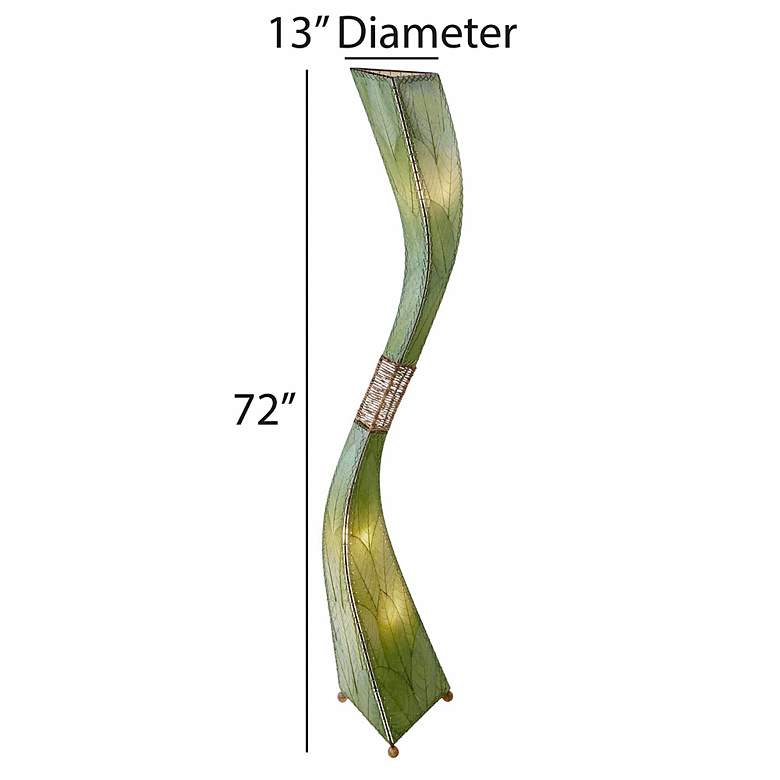 Image 4 Eangee Flow Green Cocoa Leaves Giant Tower Floor Lamp more views