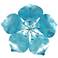Eangee Flower 11" High Blue Capiz Shell Wall Decor