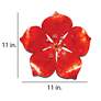 Eangee Flower 11" High Red Capiz Shell Wall Decor