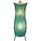 Eangee Flowerbud 36" High Sea Blue Cocoa Leaves Uplight Table Lamp