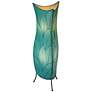 4_Eangee Flowerbud 36" High Sea Blue Cocoa Leaves Uplight Table Lamp more views