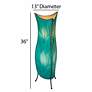 5_Eangee Flowerbud 36" High Sea Blue Cocoa Leaves Uplight Table Lamp more views