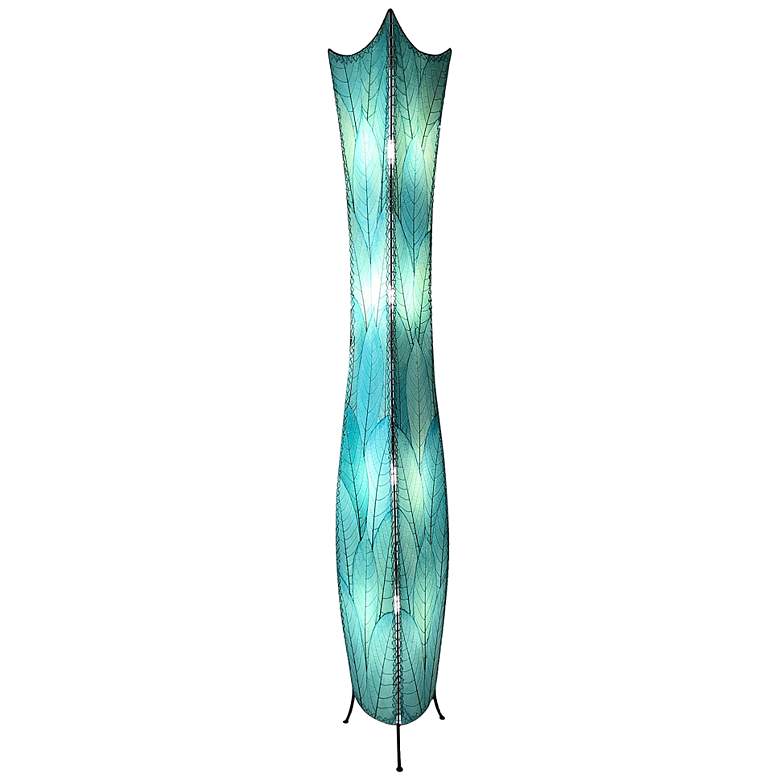Image 2 Eangee Flowerbud Giant Sea Blue Cocoa Leaves Floor Lamp