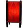 Eangee Fortune 15" High Red Cocoa Leaves Accent Table Lamp