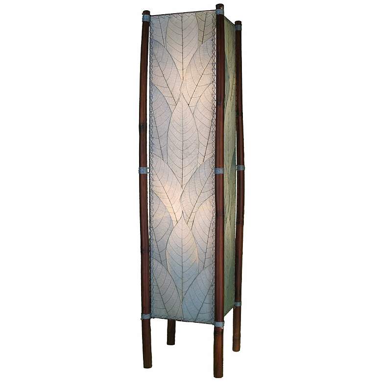 Image 1 Eangee Fortune Blue Cocoa Leaves Tower Floor Lamp