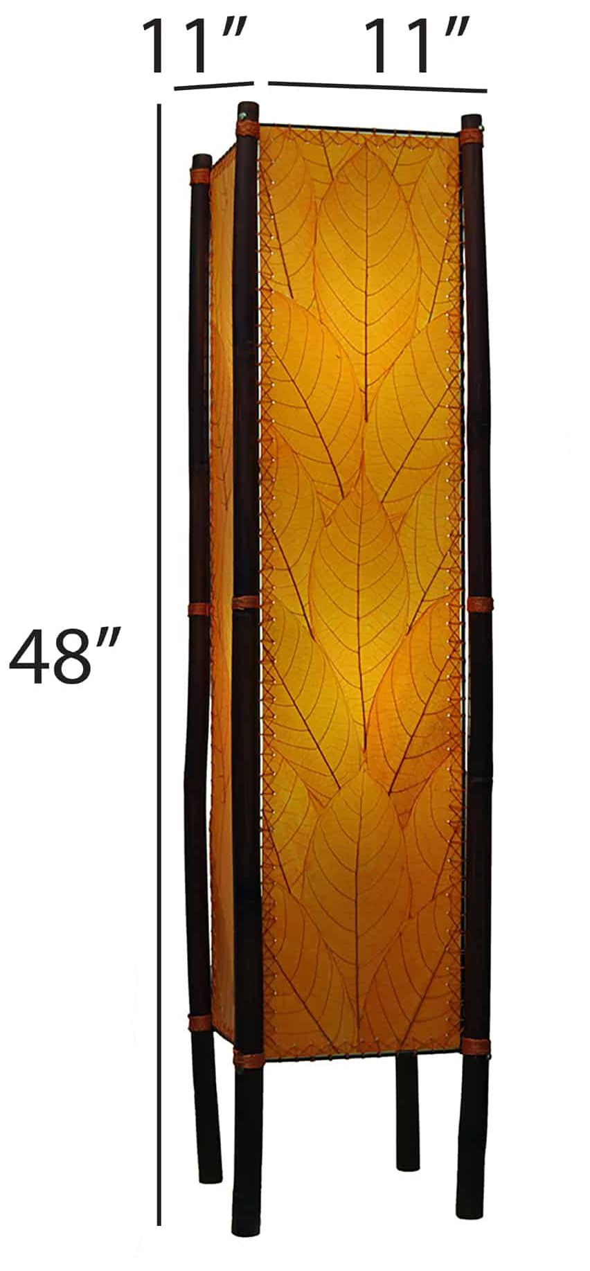 Image 6 Eangee Fortune Orange Cocoa Leaves Tower Floor Lamp more views