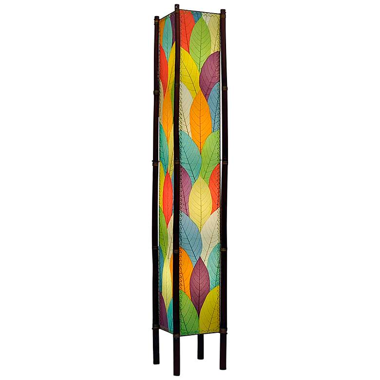 Image 2 Eangee Fortune Tower Multicolor Cocoa Leaves 72 inch Floor Lamp