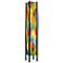 Eangee Fortune Tower Multicolor Cocoa Leaves 72" Floor Lamp