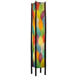 Eangee Fortune Tower Multicolor Cocoa Leaves 72&quot; Floor Lamp