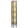 Eangee Fortune Tower Natural Cocoa Leaves 72" Floor Lamp