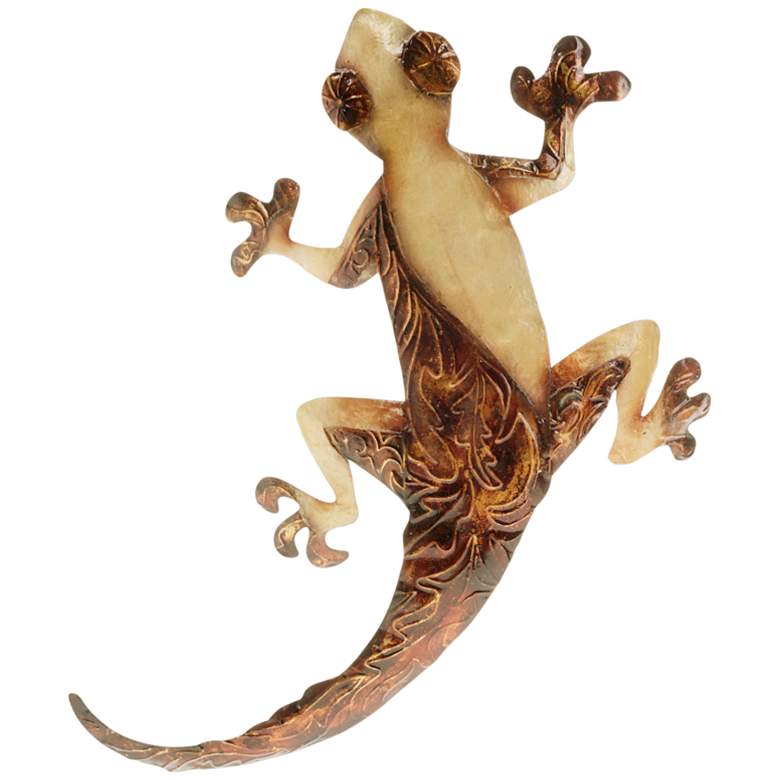 Image 2 Eangee Gecko 19 inch High Pearl and Tan Capiz Shell Wall Decor