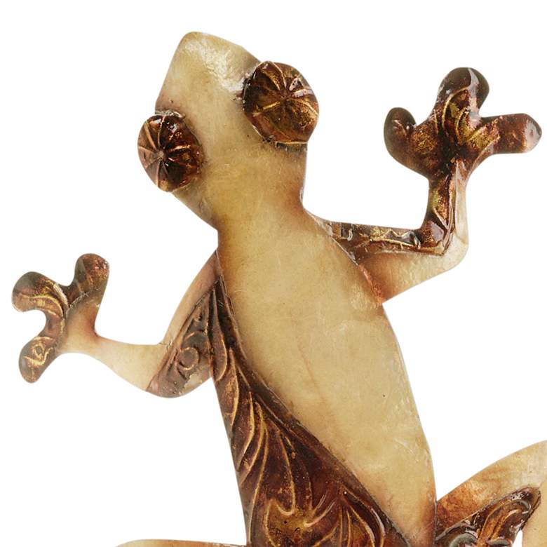 Image 3 Eangee Gecko 19 inch High Pearl and Tan Capiz Shell Wall Decor more views