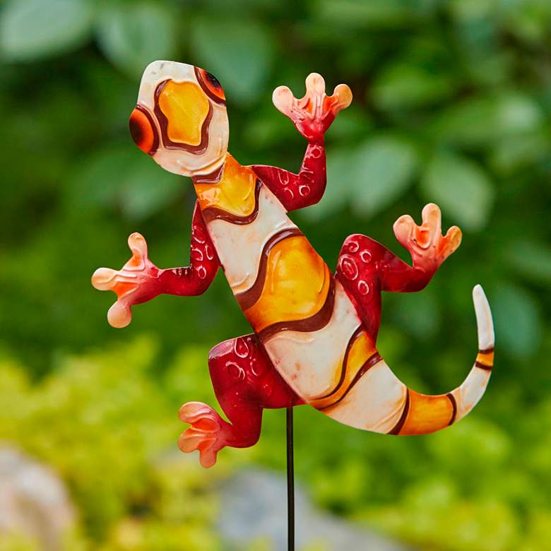 Image 1 Eangee Gecko 24" High Decorative Garden Stake
