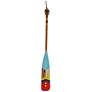 Eangee Gray and Red Oar 60" High Solid Wood Wall Decor