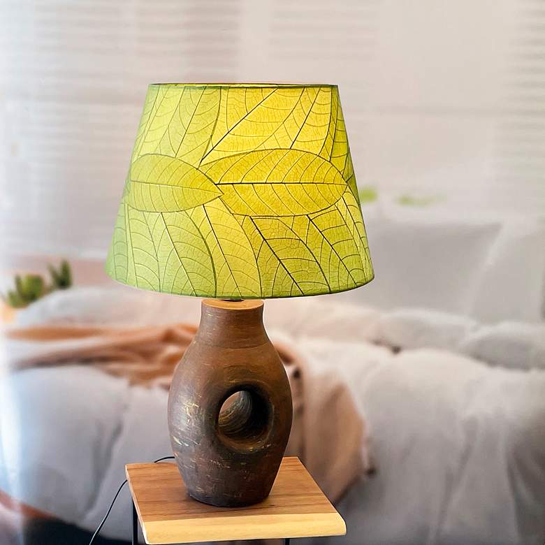 Image 3 Eangee Green Leaves British Empire Lamp Shade 10x14x11 (Spider) more views