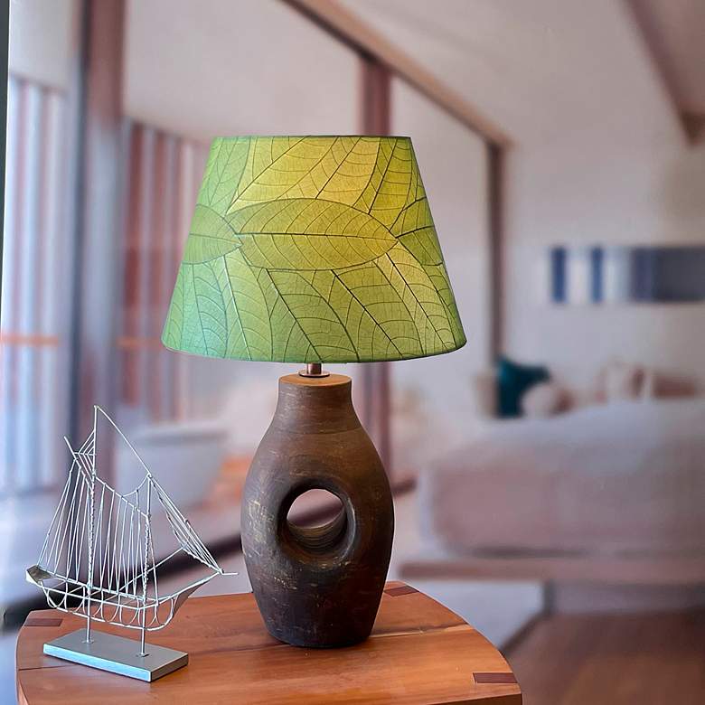 Image 5 Eangee Green Leaves British Empire Lamp Shade 10x14x11 (Spider) more views