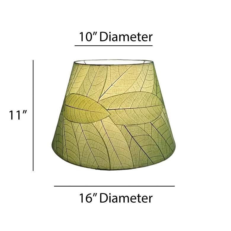 Image 7 Eangee Green Leaves British Empire Lamp Shade 10x14x11 (Spider) more views