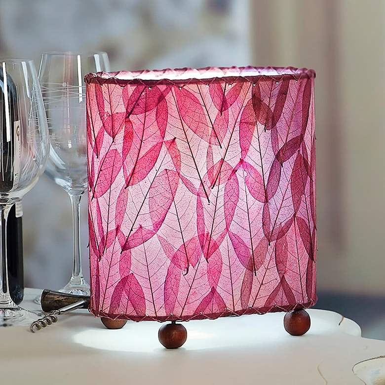 Image 1 Eangee Guyabano 9" High Purple Mini Uplight Accent Table Lamp
