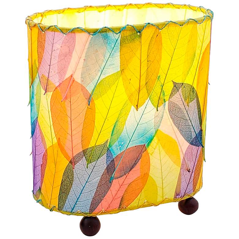 Image 2 Eangee Guyabano 9" Multi-Color Natural Cocoa Ceaf Accent Table Lamp