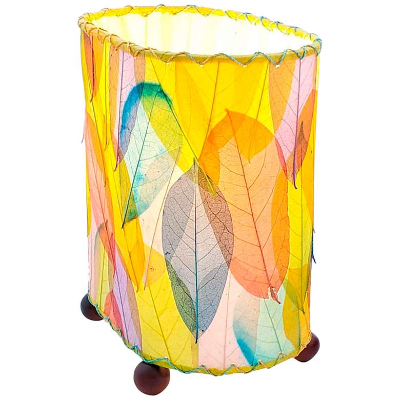 Image 5 Eangee Guyabano 9" Multi-Color Natural Cocoa Ceaf Accent Table Lamp more views