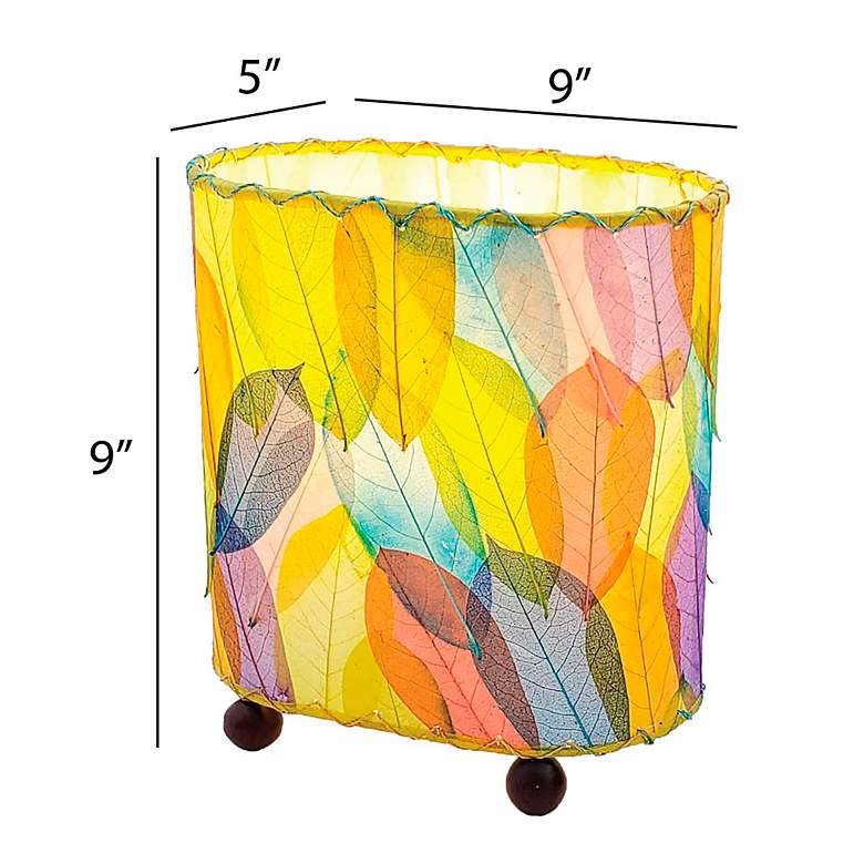 Image 6 Eangee Guyabano 9" Multi-Color Natural Cocoa Ceaf Accent Table Lamp more views