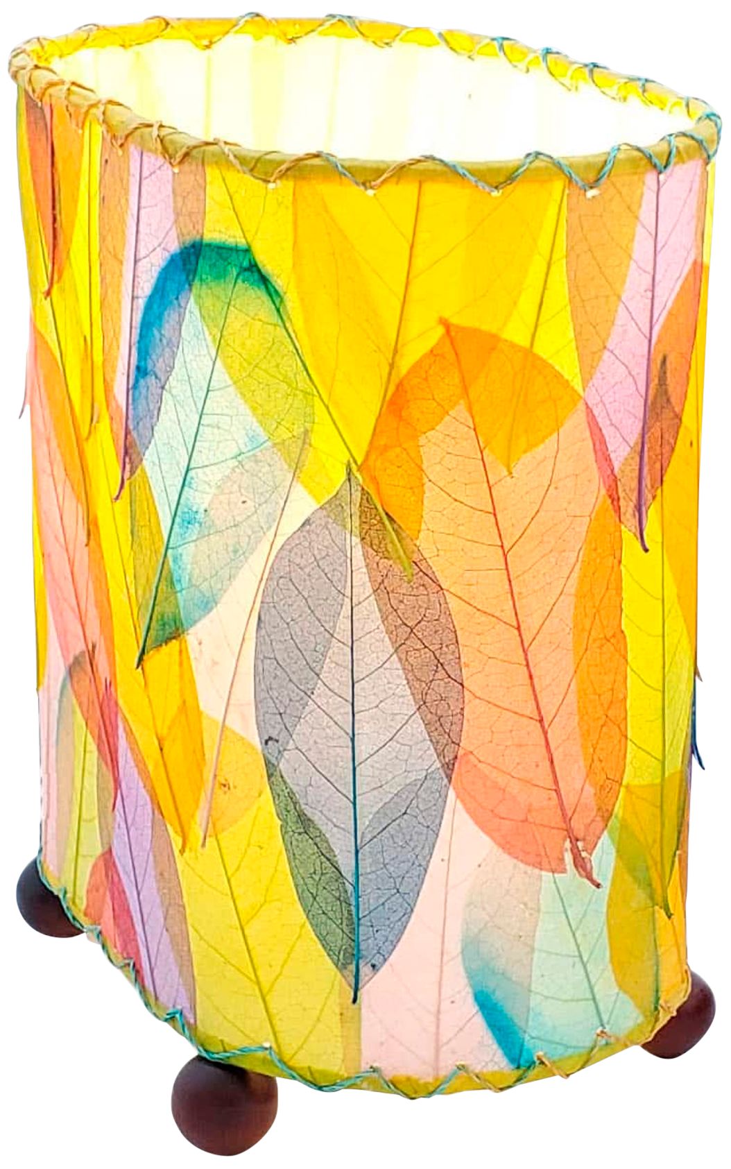 Image 5 Eangee Guyabano 9" Multi-Color Natural Cocoa Leaf Accent Table Lamp more views