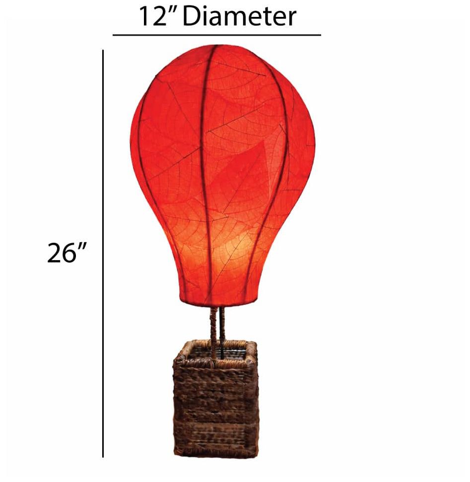 Image 3 Eangee Home Design Hot Air Balloon Table Lamp Red more views