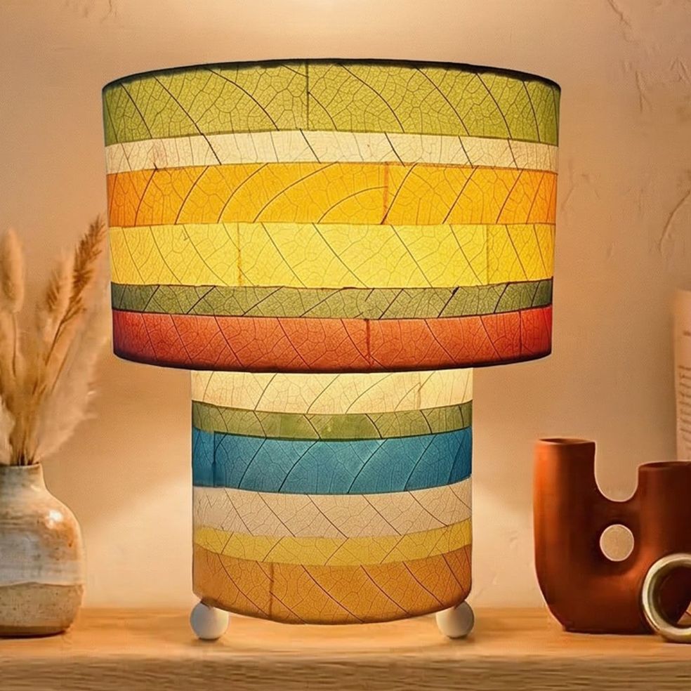 Eangee Home Design Striped Mushroom Table Lamp Collection