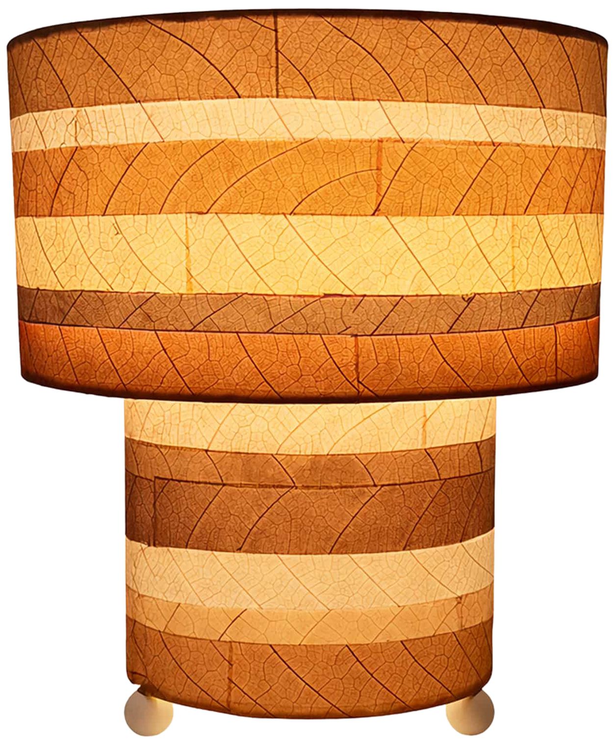 Eangee Home Design Striped Mushroom Table Lamp Natural