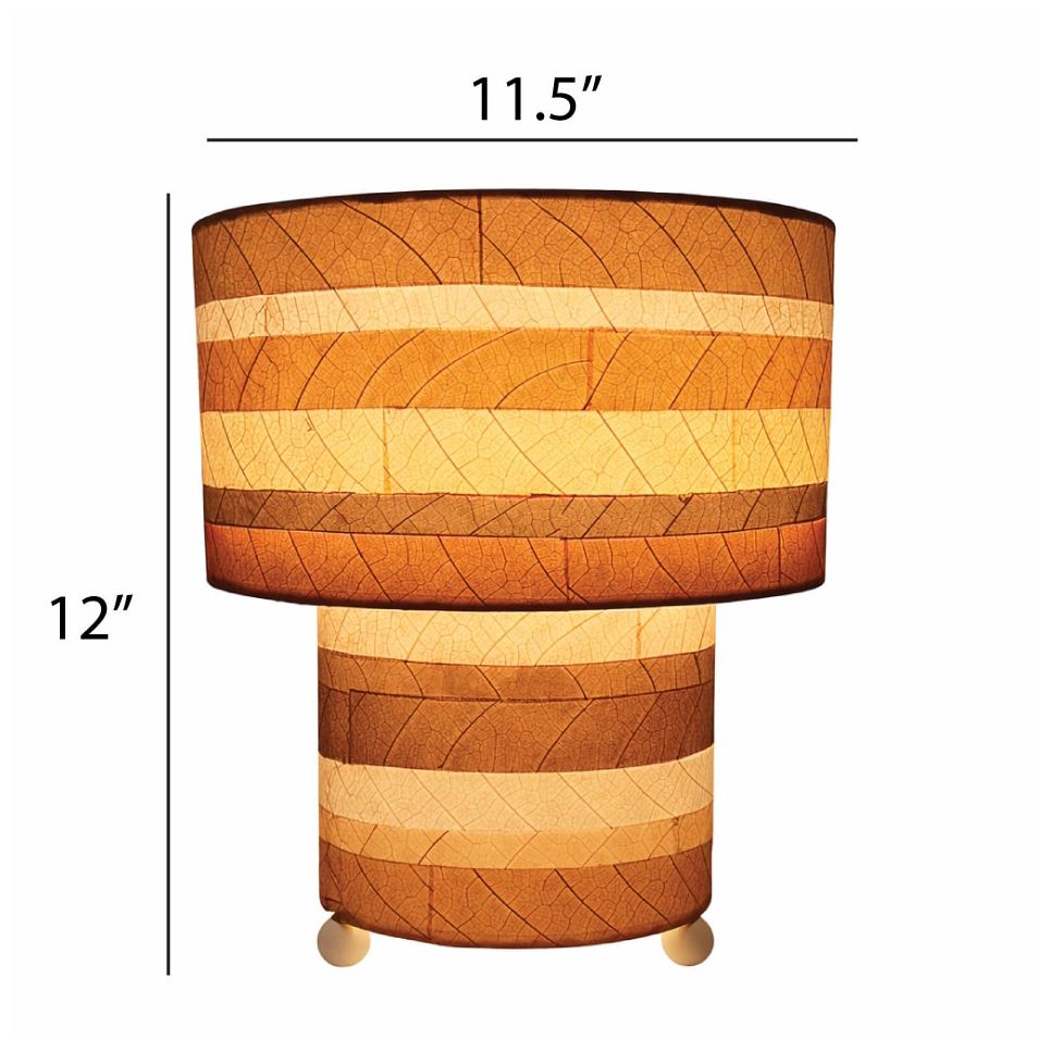 Image 3 Eangee Home Design Striped Mushroom Table Lamp Natural more views