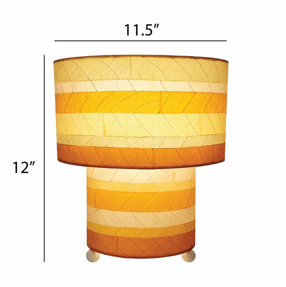 Image 3 Eangee Home Design Striped Mushroom Table Lamp Orange more views