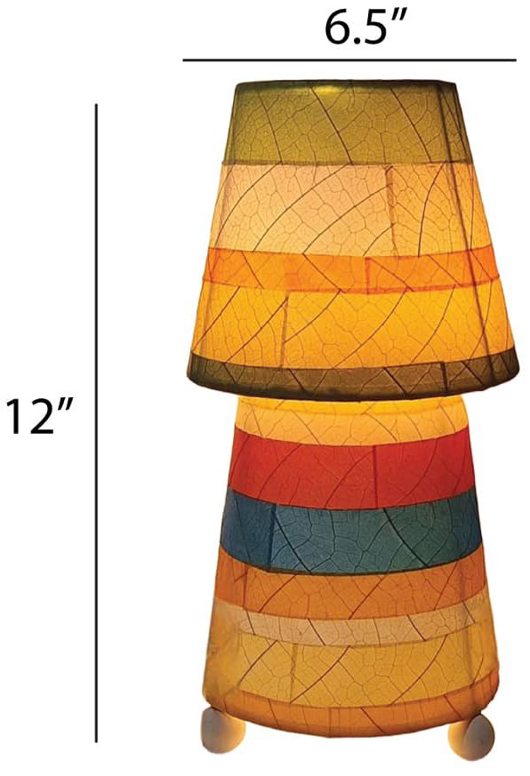 Image 3 Eangee Home Design Striped Tapered Table Lamp Multi more views