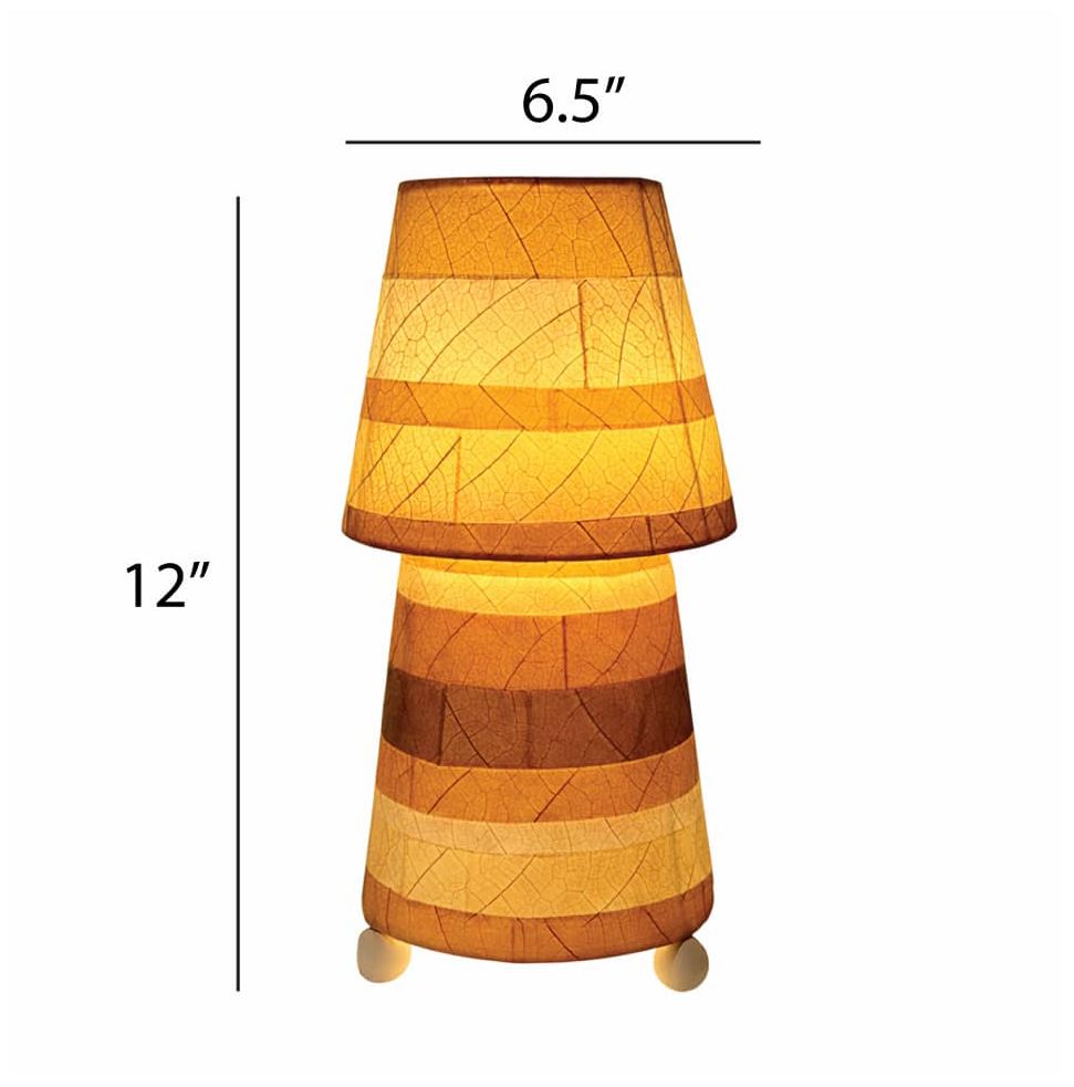 Image 3 Eangee Home Design Striped Tapered Table Lamp Natural more views