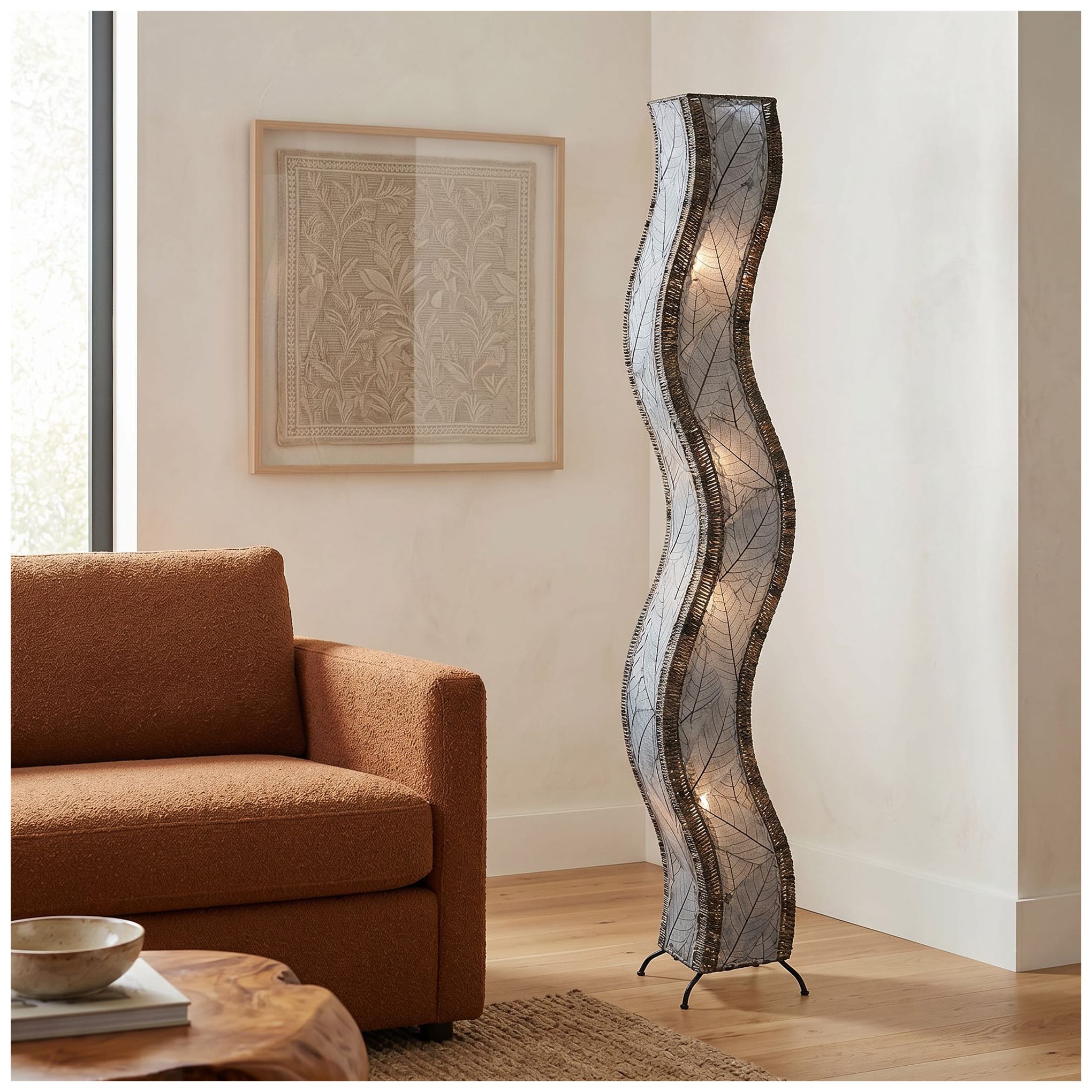Image 2 Eangee Home Design Wave 72 In Gray 4 Light Floor Lamp more views