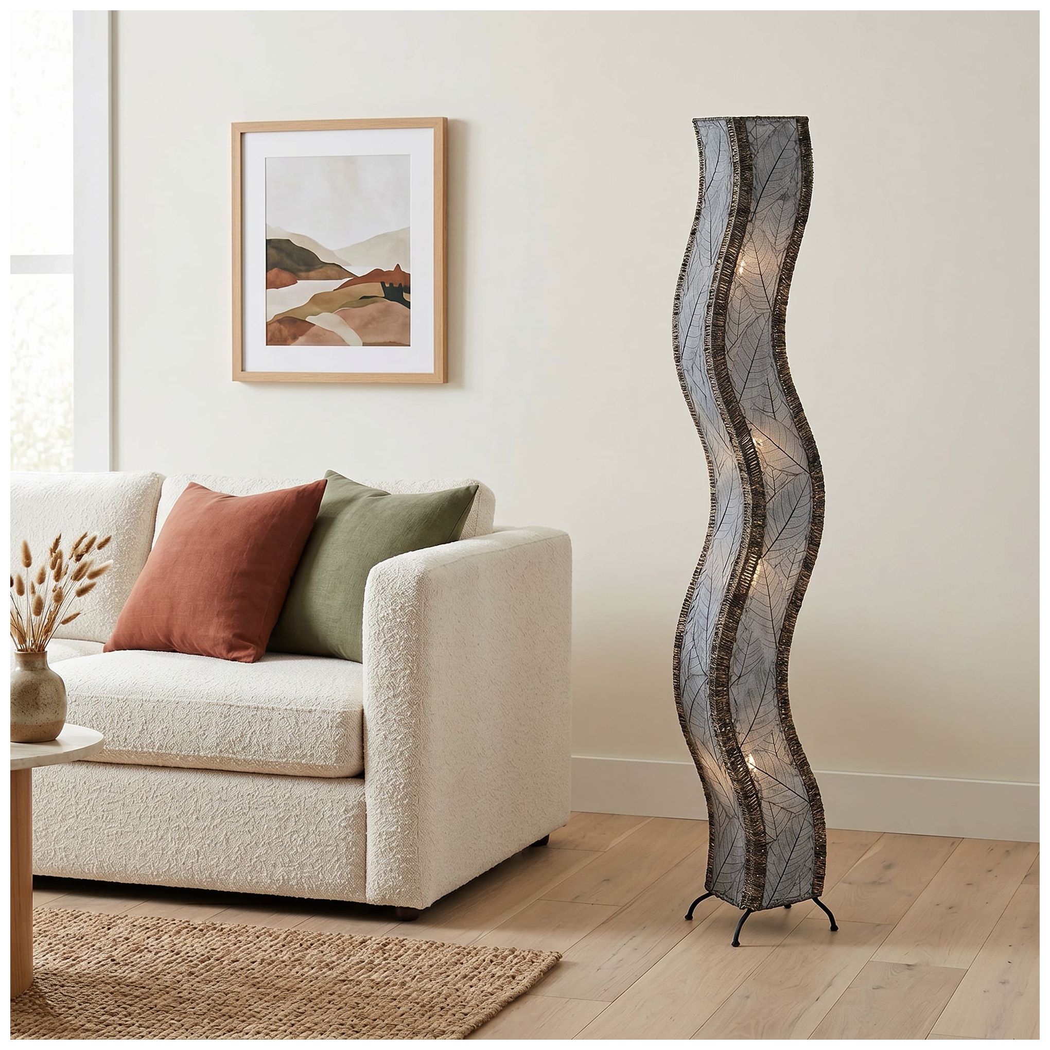 Image 4 Eangee Home Design Wave 72 In Gray 4 Light Floor Lamp more views