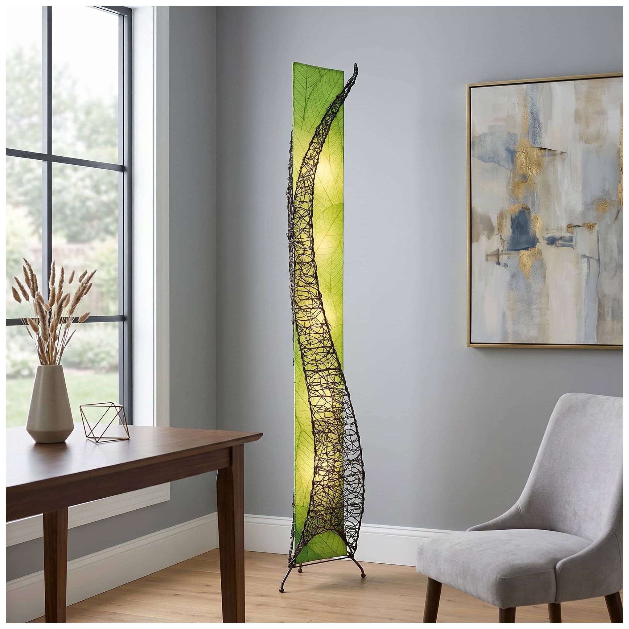 Image 2 Eangee Home Design Wings 72 In Green 4 Light Floor Lamp more views