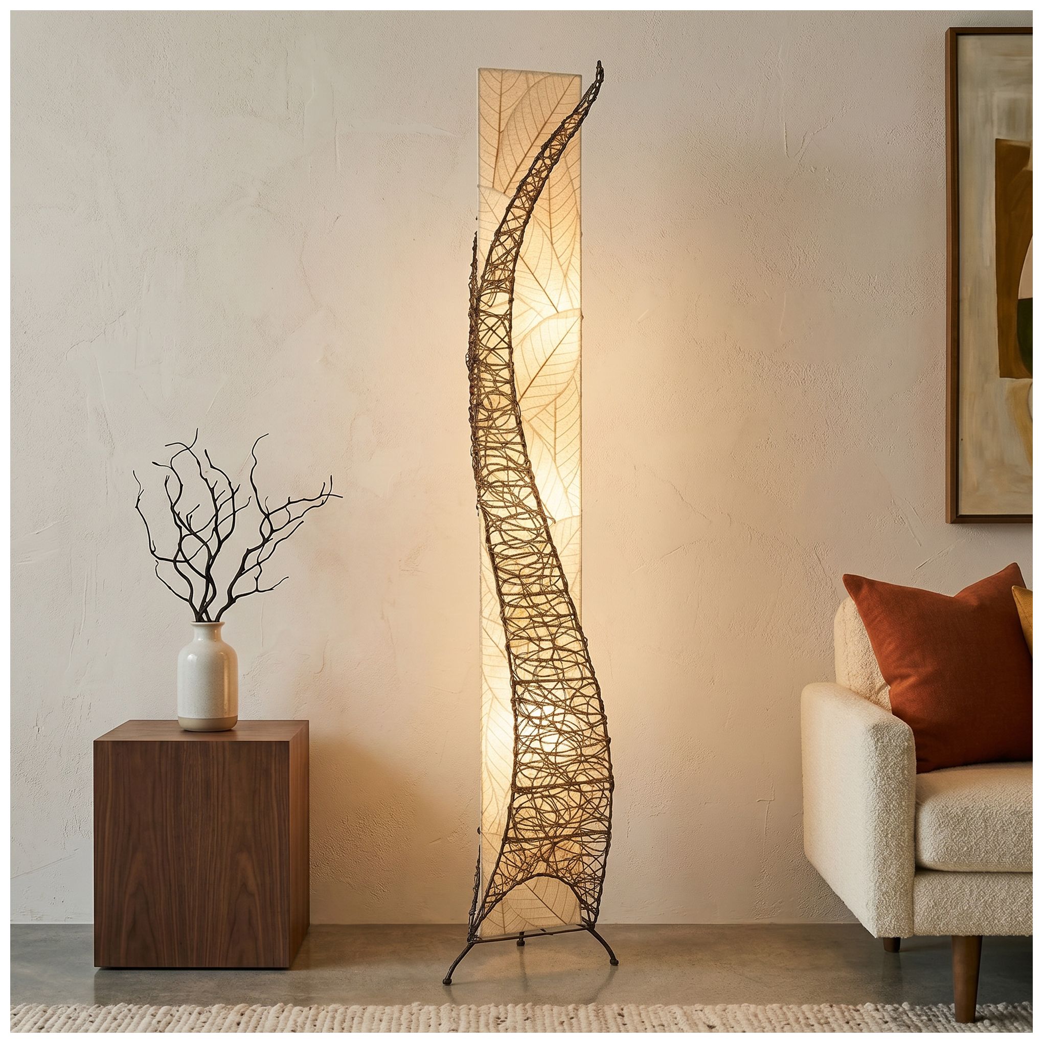 Image 4 Eangee Home Design Wings 72 In Natural 4 Light Floor Lamp more views