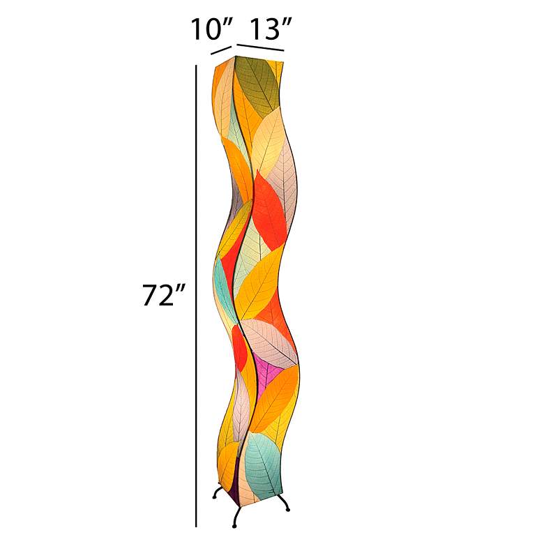 Image 2 Eangee Home Design Wrapped Wave Floor Lamp Multi Color more views