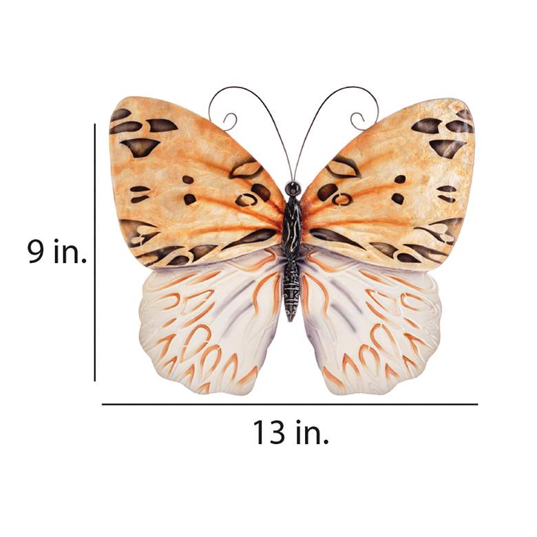 Image 4 Eangee Honey Butterfly 13"W Yellow Capiz Shell Wall Decor more views